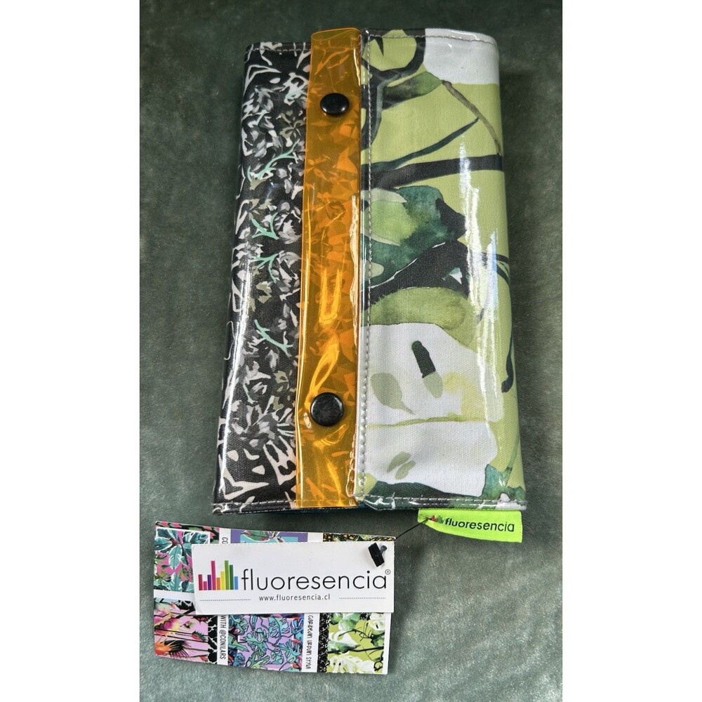 Tropical Translucent Pop Art Clutch Wallet Handcrafted In Chile Botanical Art